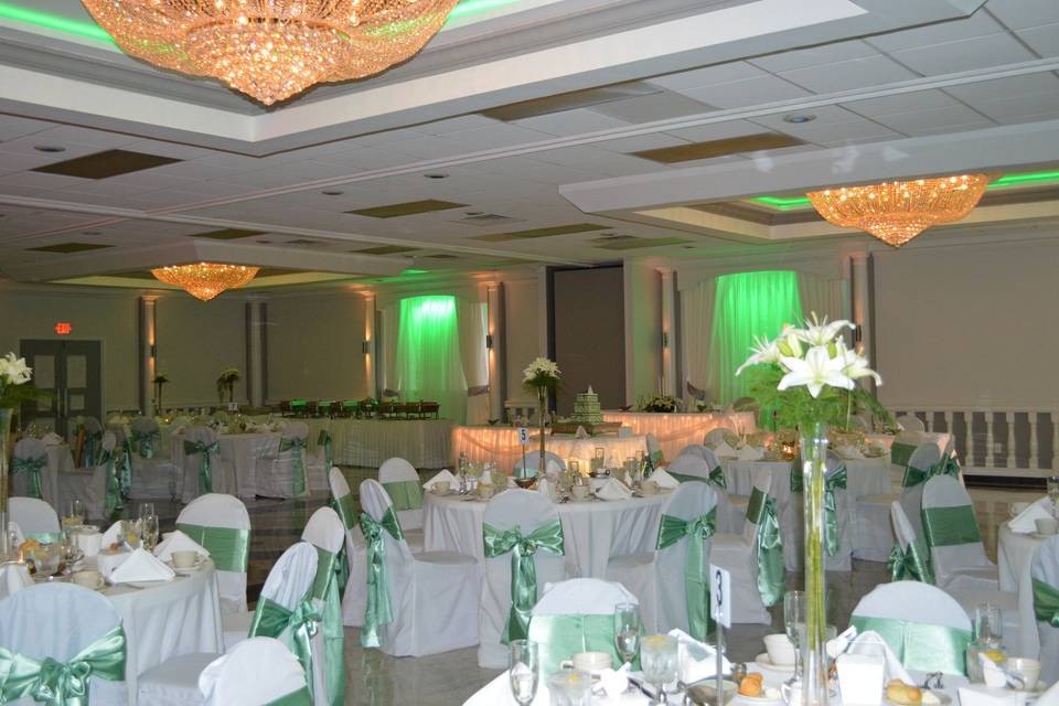 Wedding reception area