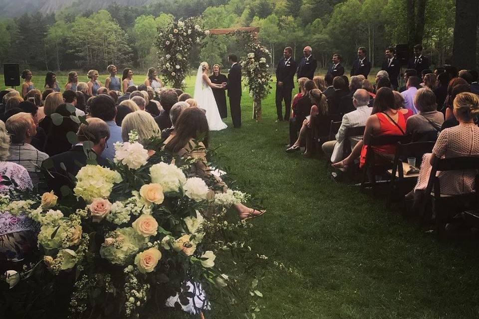 Outdoor wedding ceremony