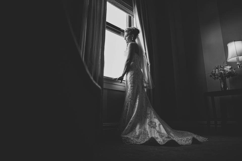 Bride by the window - Blue Butterfly Films