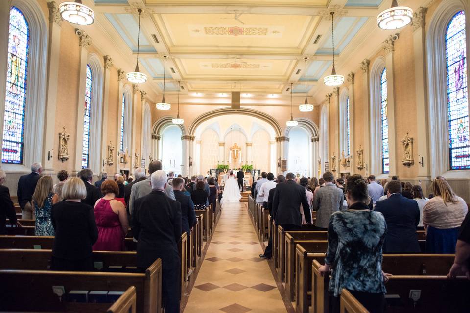 Jon and Maggie's beautiful ceremony at St Vincent St Mary Church