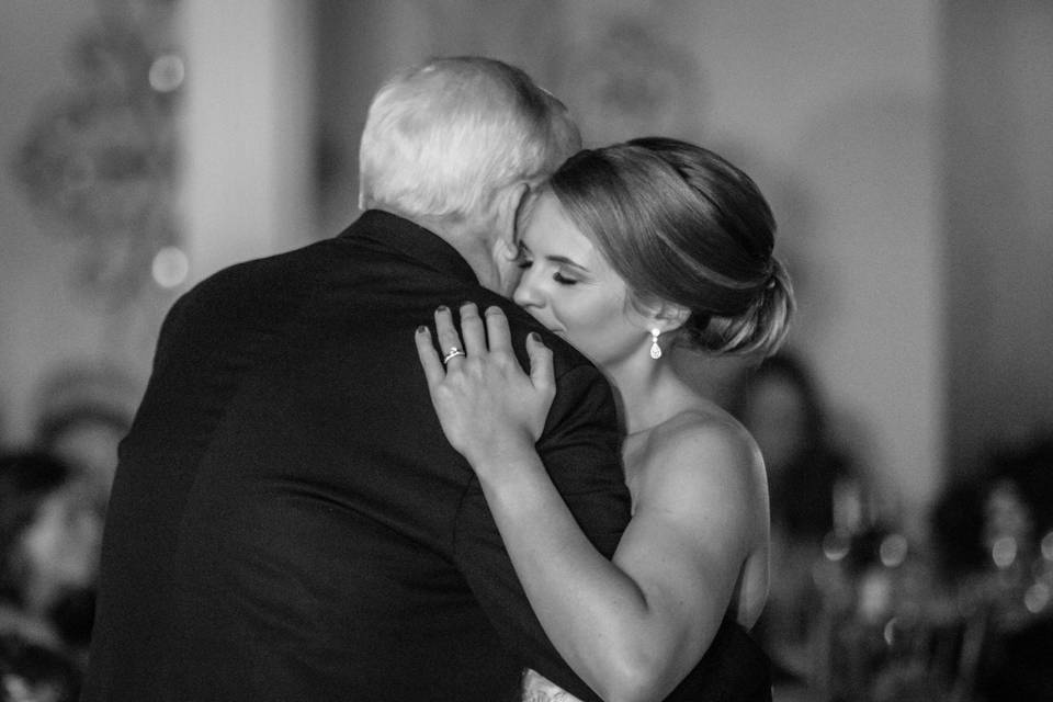 A beautiful moment during the father-daughter dance.