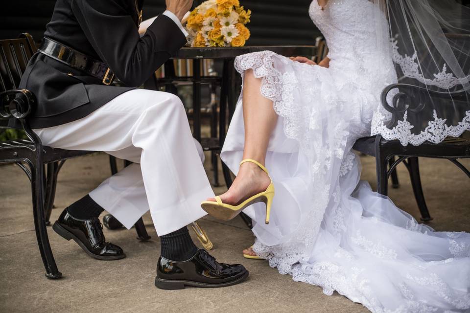 Lori's yellow shoes totally make this shot!