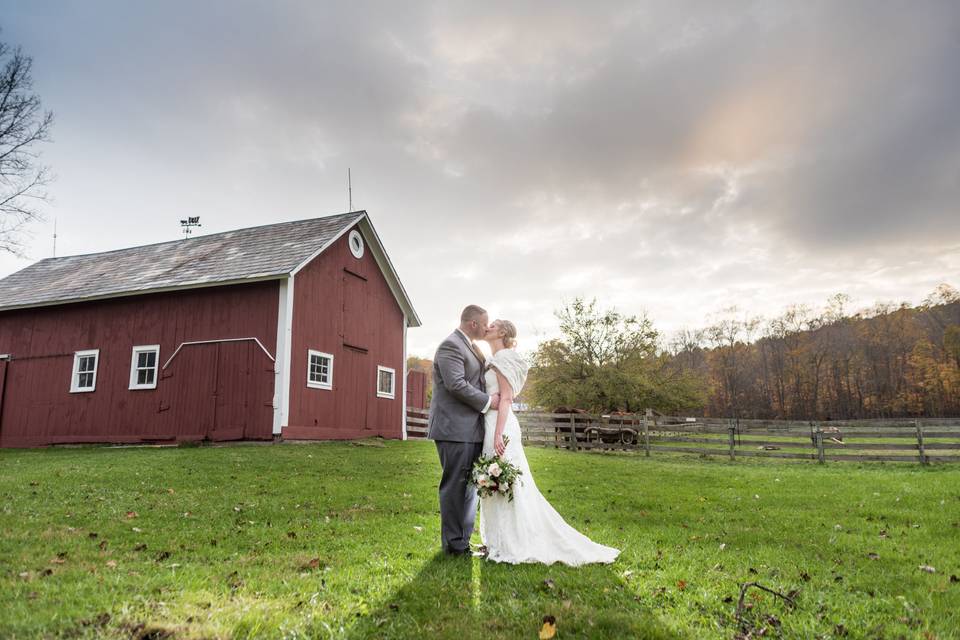 Hale Farm is a geat place for wedding portraits