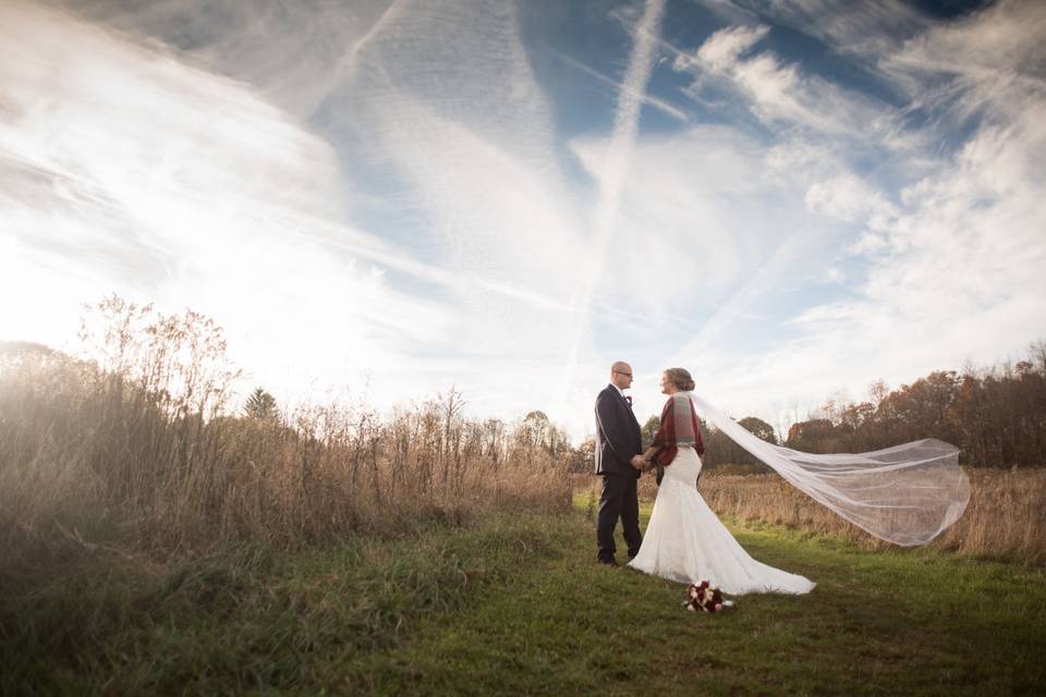 What an amazing sky for Erin and John's wedding day!