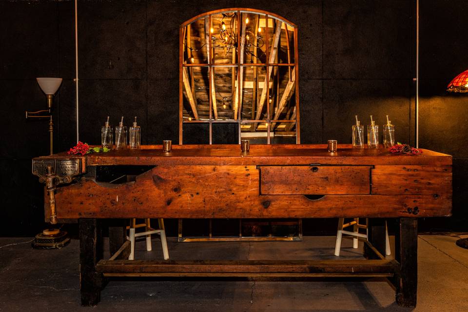 Bar area of the Bourbon Room