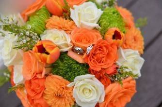 Orange themed bouquet