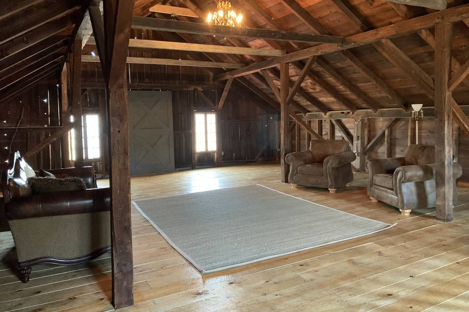Upstairs of the Bordeaux Barn