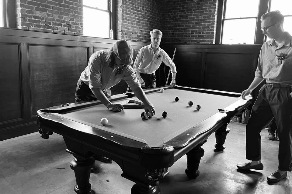 Groomsmen billiards