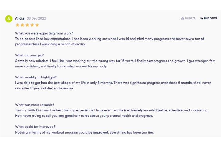 Alicia's review