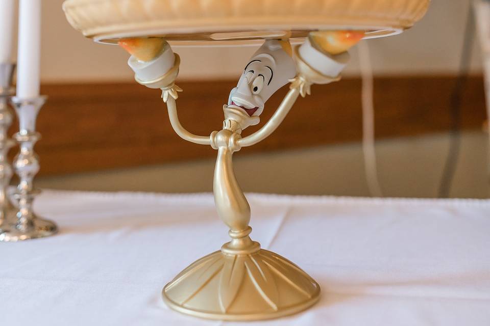 Disney wedding cake display