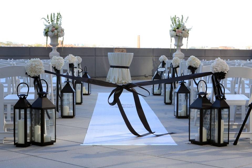 Wedding ceremony setting