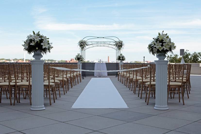 Wedding ceremony setting