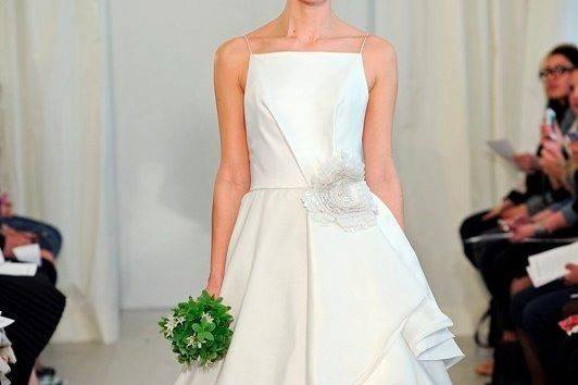 Wedding dress with a flower detail