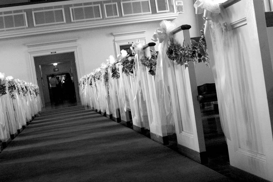 Wedding ceremony setting