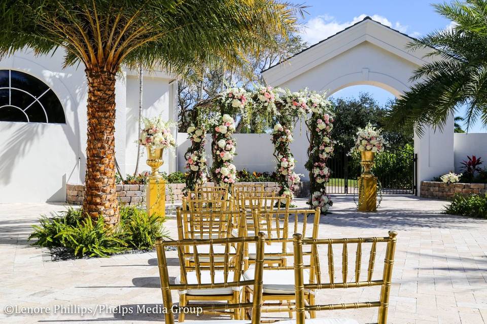 Outdoor ceremony space