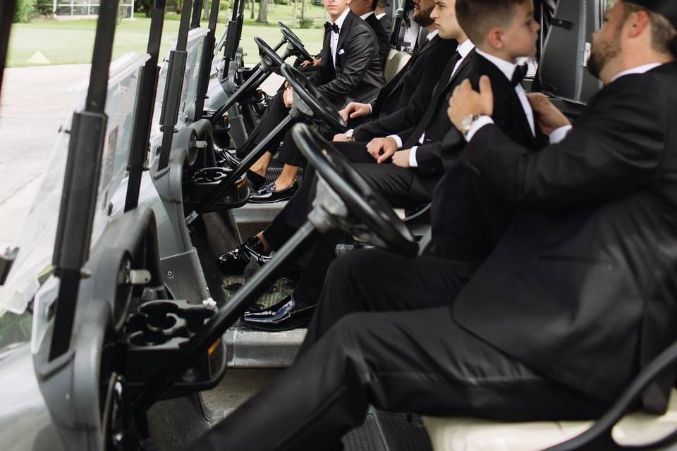 Groomsmen Golf Cart