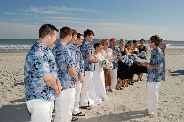 Intimate wedding on the beach