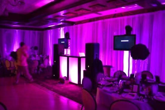 DJ booth setup