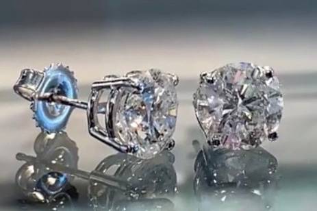 Diamond stud earrings