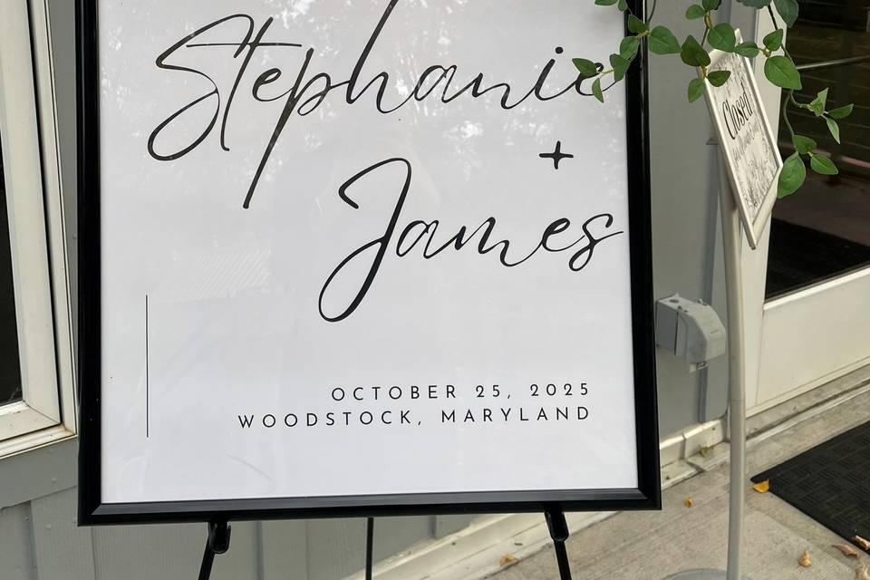 S&J - Welcome Sign