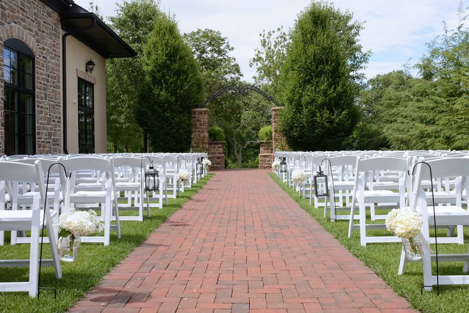 Wedding ceremony setup