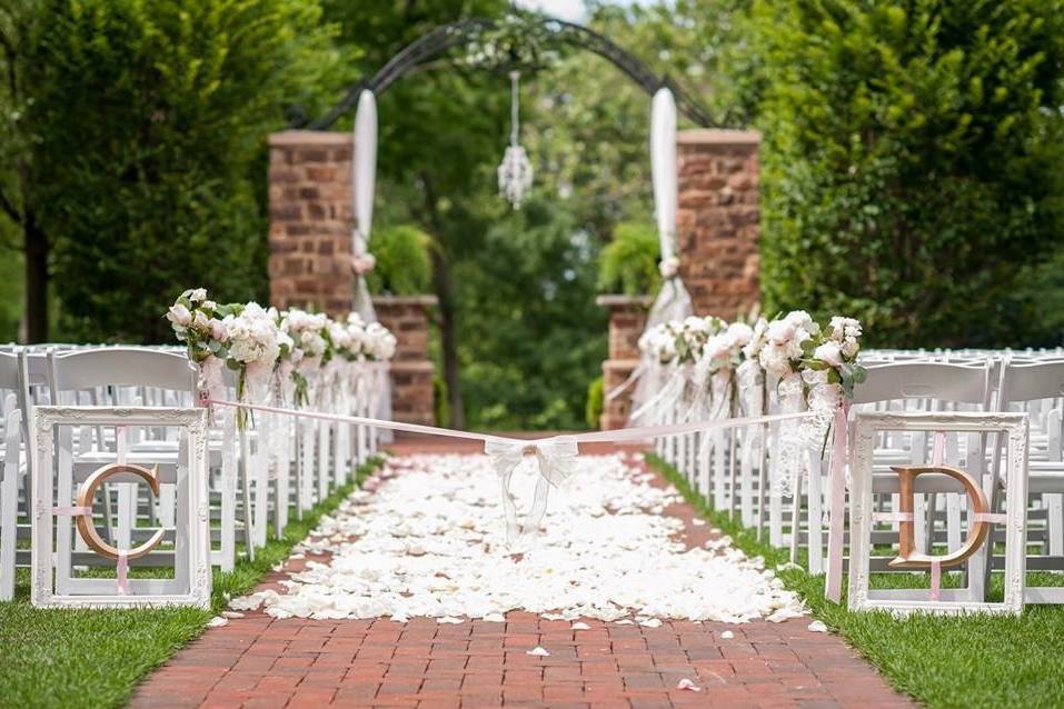 Wedding ceremony setup