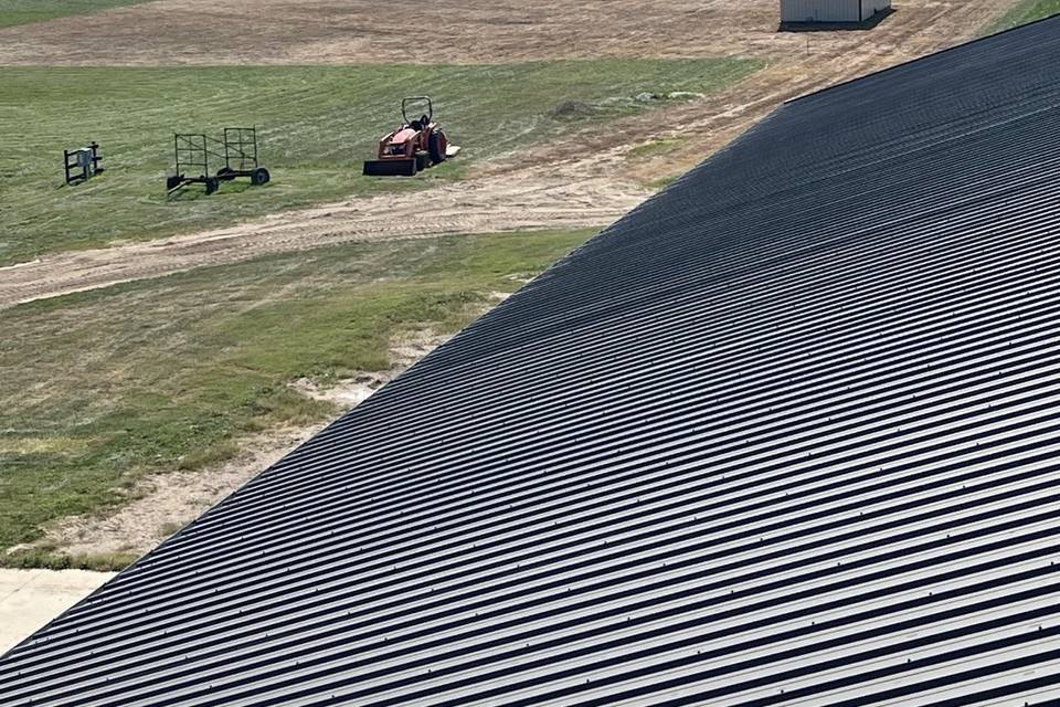 Outdoor space lawn prep.