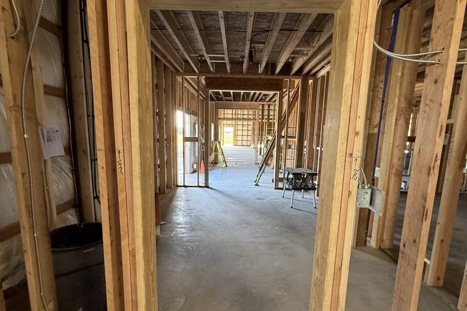 Entry into catering kitchen