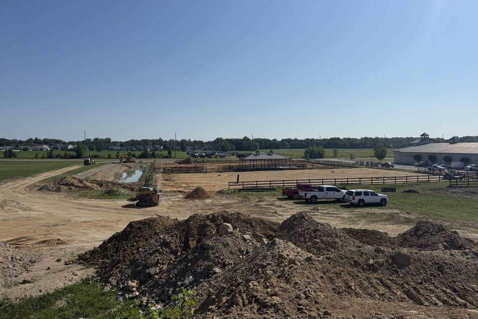 View of future parking areas.