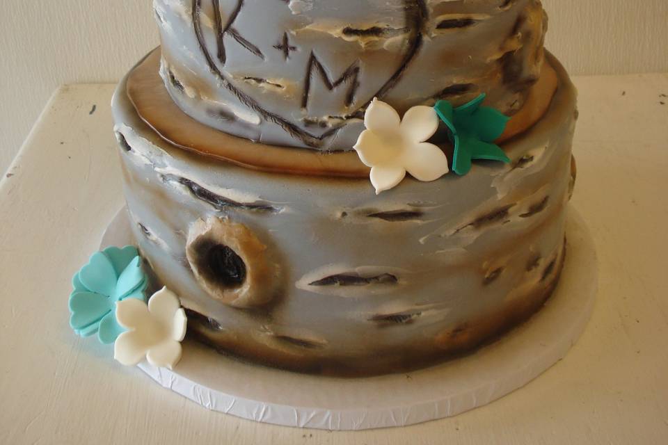 Tree themes cake