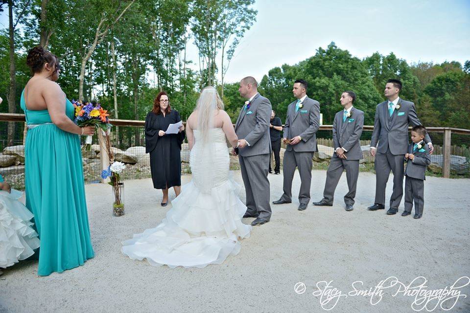 Outdoor wedding ceremony