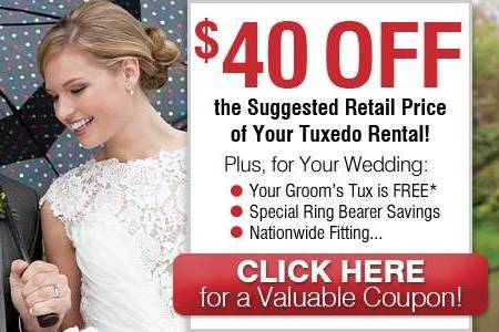 Tuxedo Rental COUPON $40 OFF. Bridal Gowns and Tuxedo Rental at Seagull Studio Boutique 80 W. Dundee Rd., Buffalo Grove, IL 60089 Call: (847) 238-2818
