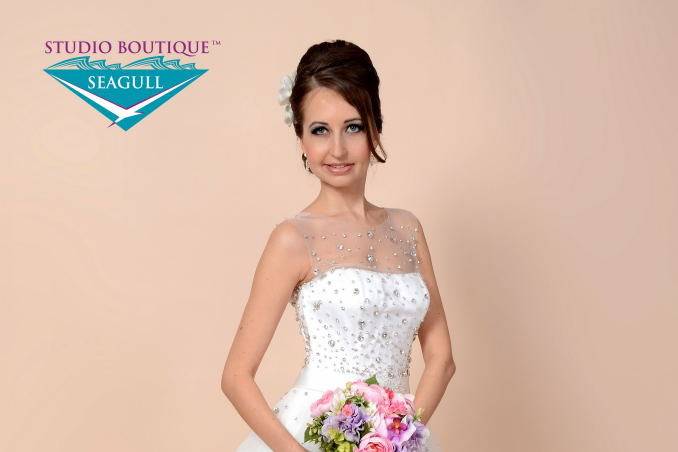 Gorgeous Bridal Gowns, Veils & Bridal Accessories at Seagull Studio Boutique 80 W. Dundee Rd., Buffalo Grove, IL 60089 P. (847) 238-2818