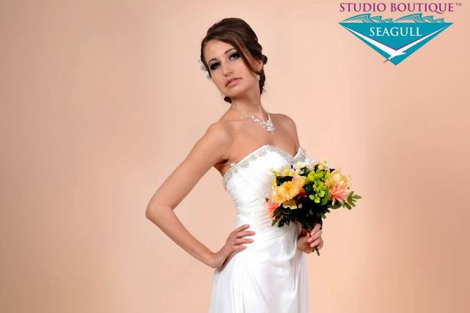 Gorgeous Bridal Gowns, Veils & Bridal Accessories at Seagull Studio Boutique 80 W. Dundee Rd., Buffalo Grove, IL 60089 P. (847) 238-2818
