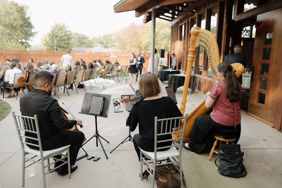 Ceremony with band