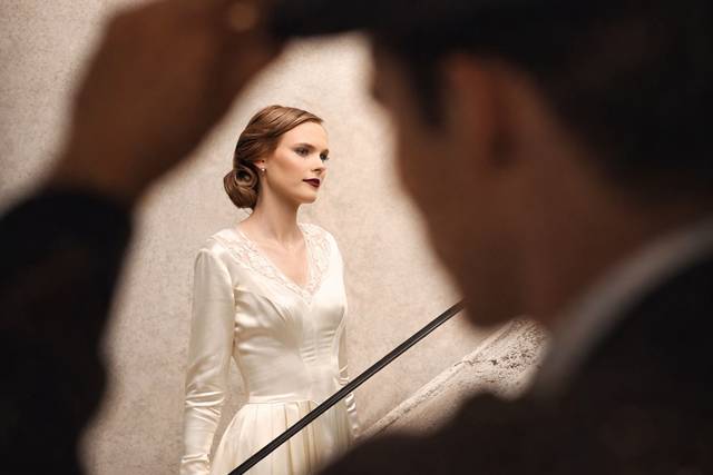 Romantic bride & groom