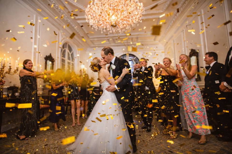 Romantic bride & groom