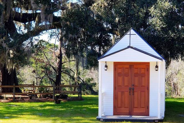 Chapel and trees
