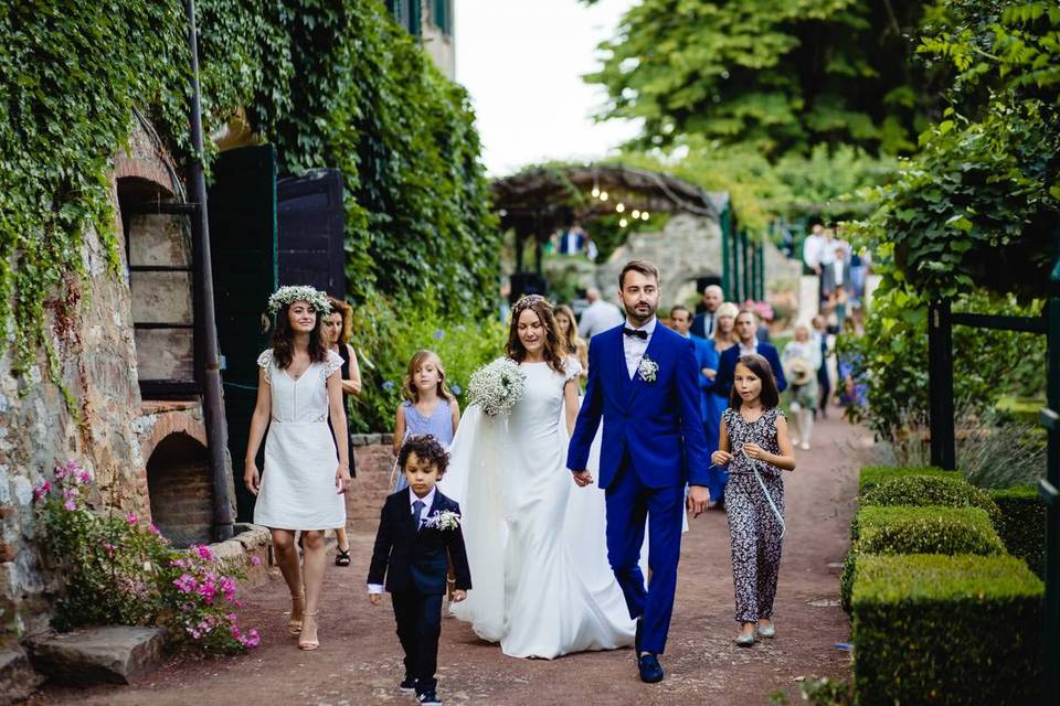 Arriving at the reception