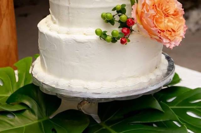 Anegada Flamingo Wedding Cake