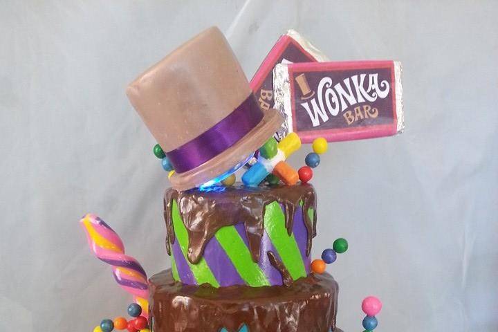 Willy Wonka Themed Wedding Cake