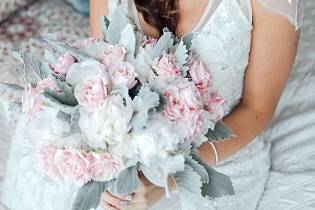 Bride and a bouquet