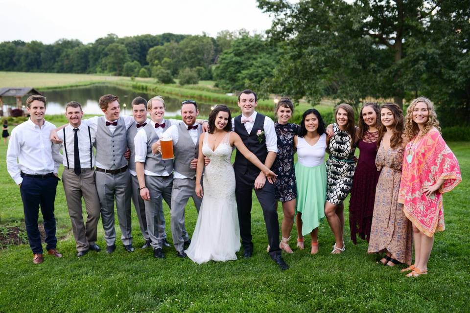 Wedding party fun