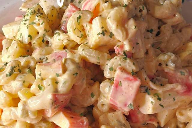 A delightful seafood salad.