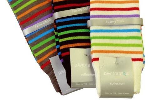 David Tutera Striped Colored Socks