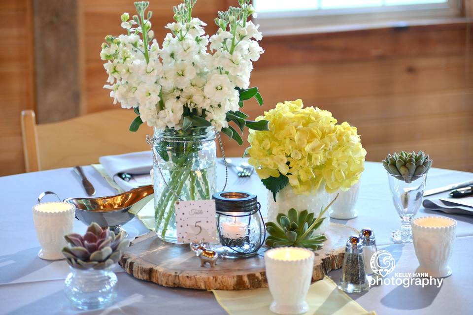 Table with centerpiece