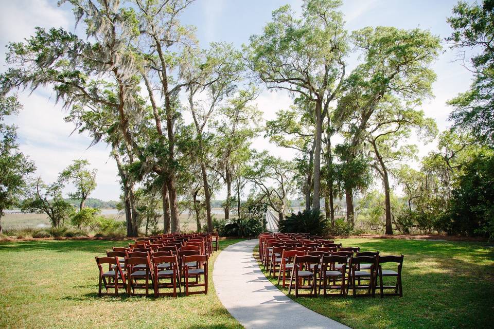 Wedding ceremony setup