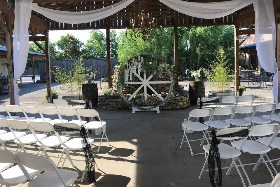 Ceremony in the courtyard