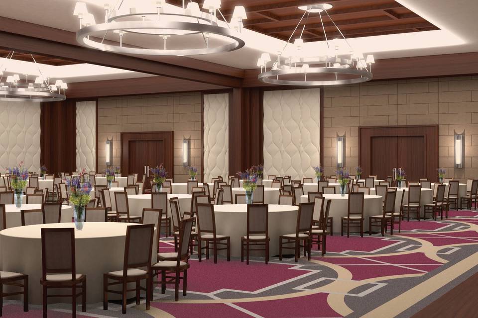 8,300 square foot ballroom along with 22 meeting and event spaces