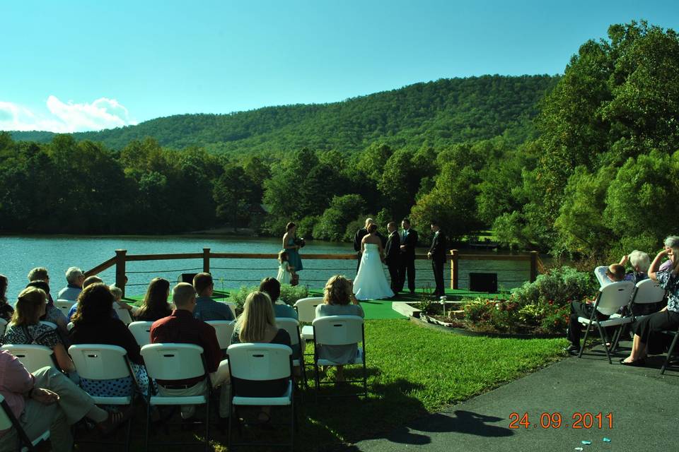 Outdoor wedding ceremony